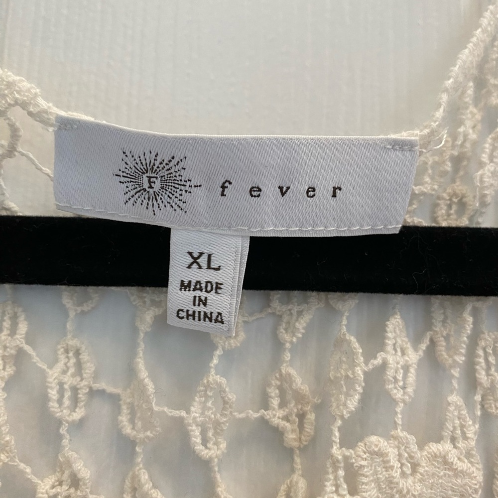 Fever- Crocheted cotton shirt - Size XL - Picture 6 of 6